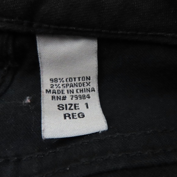 Chico's Platinum Black Jeans Sz. 1 M/8 - Picture 8 of 9